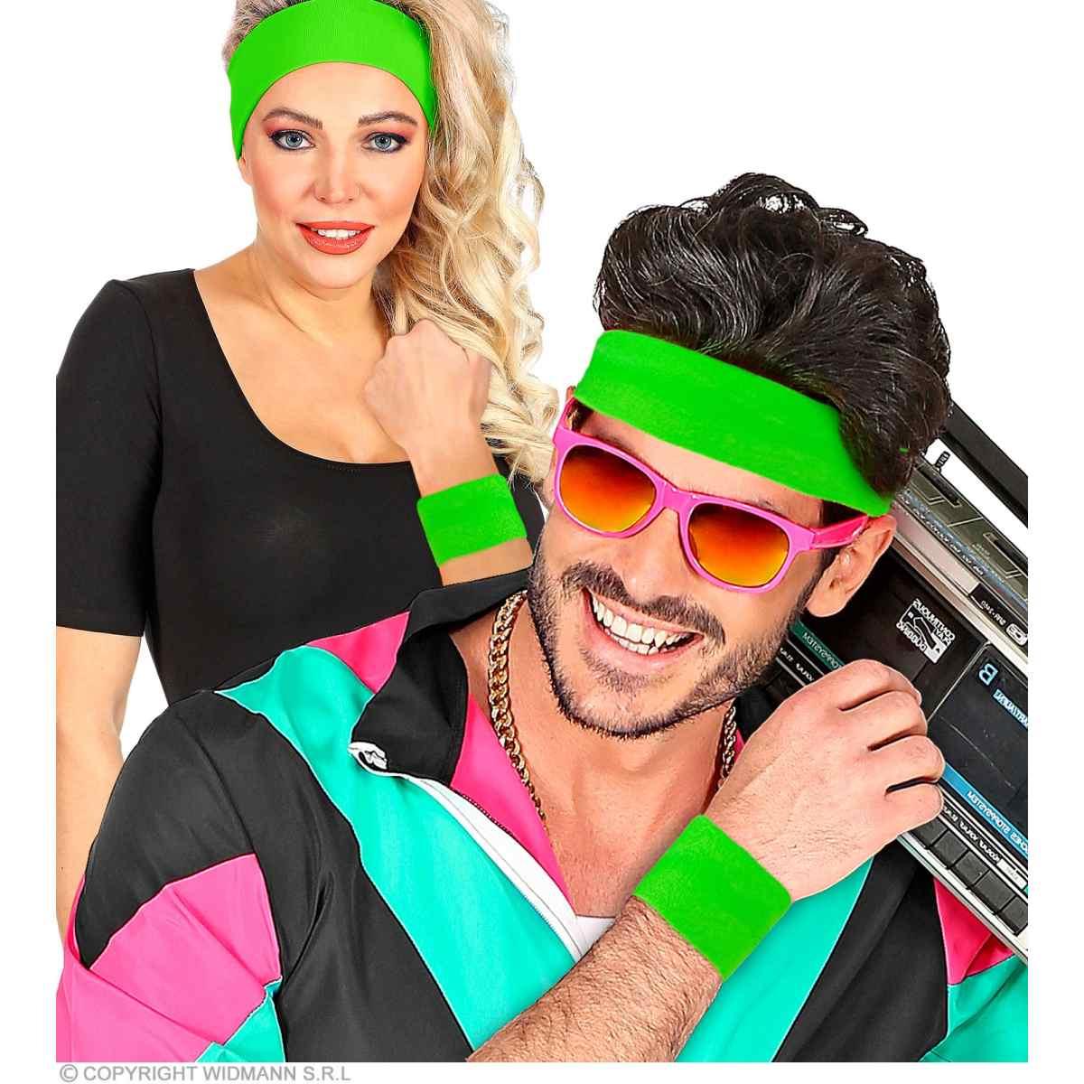 Polsini Verde Fluorescente Set pz.2 |Widmann