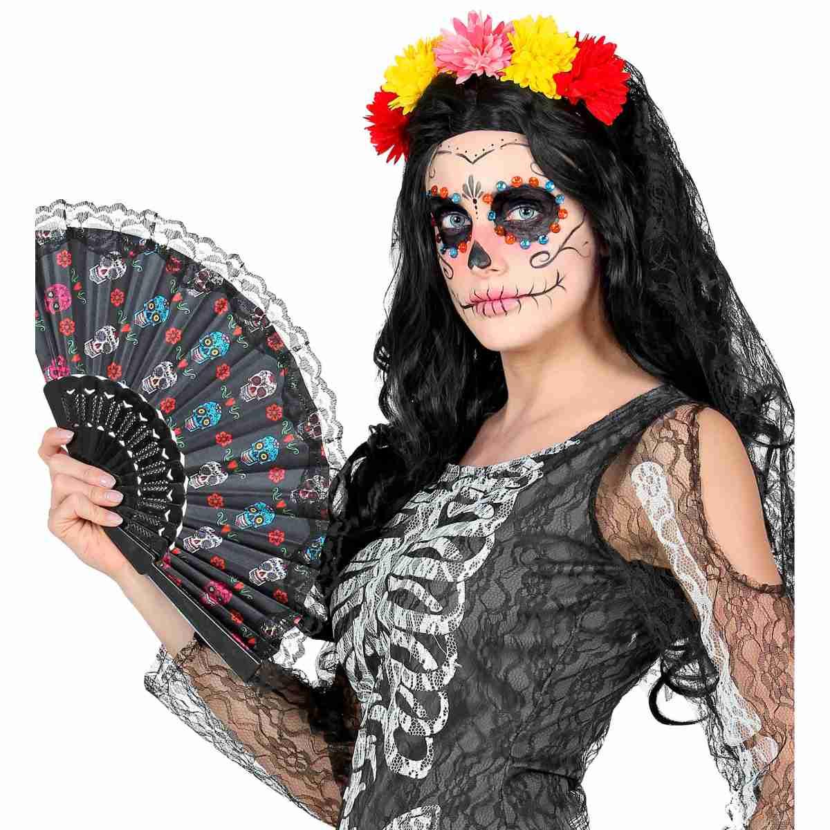 Trucco Decorazioni Adesive Viso Gemme Blu Ambra pz.40 |Widmann