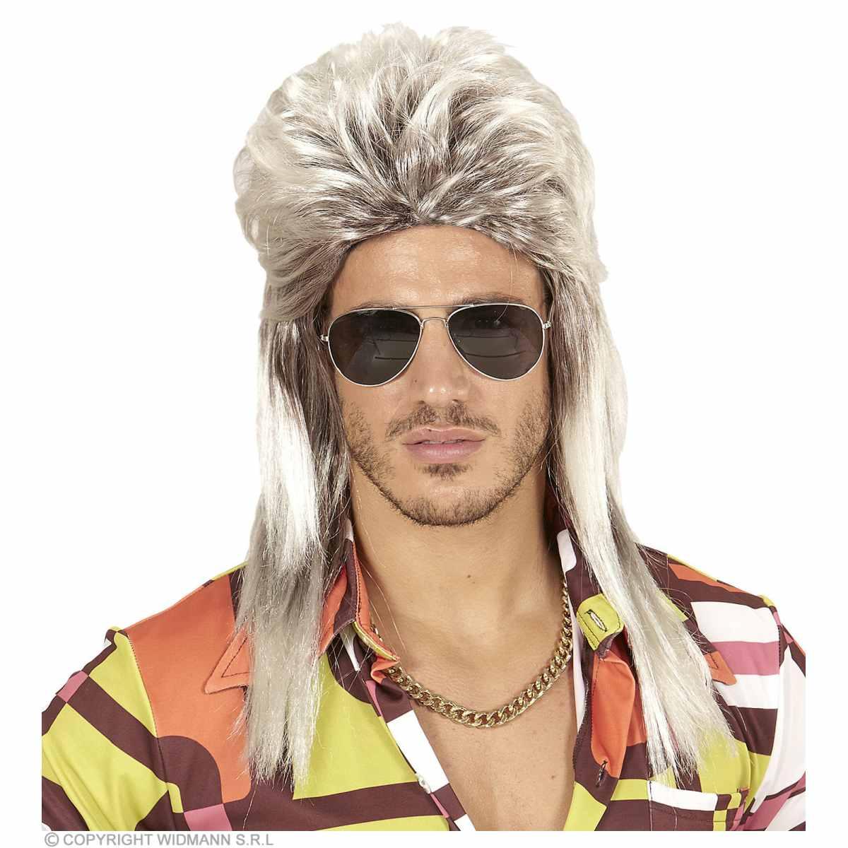 Parrucca Bionda Anni '80 con Ciuffo |Widmann