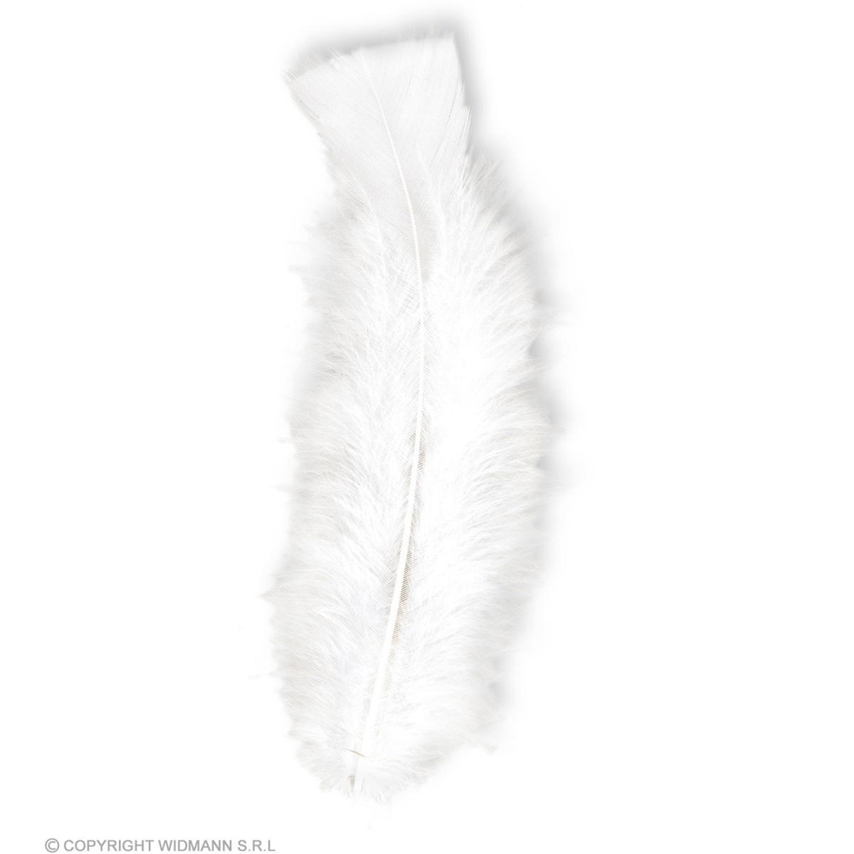 Piuma Struzzo cm.10 Bianca Set pz.50 |Widmann