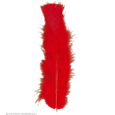 Piuma Struzzo cm.10 Rossa Set pz.50 |Widmann
