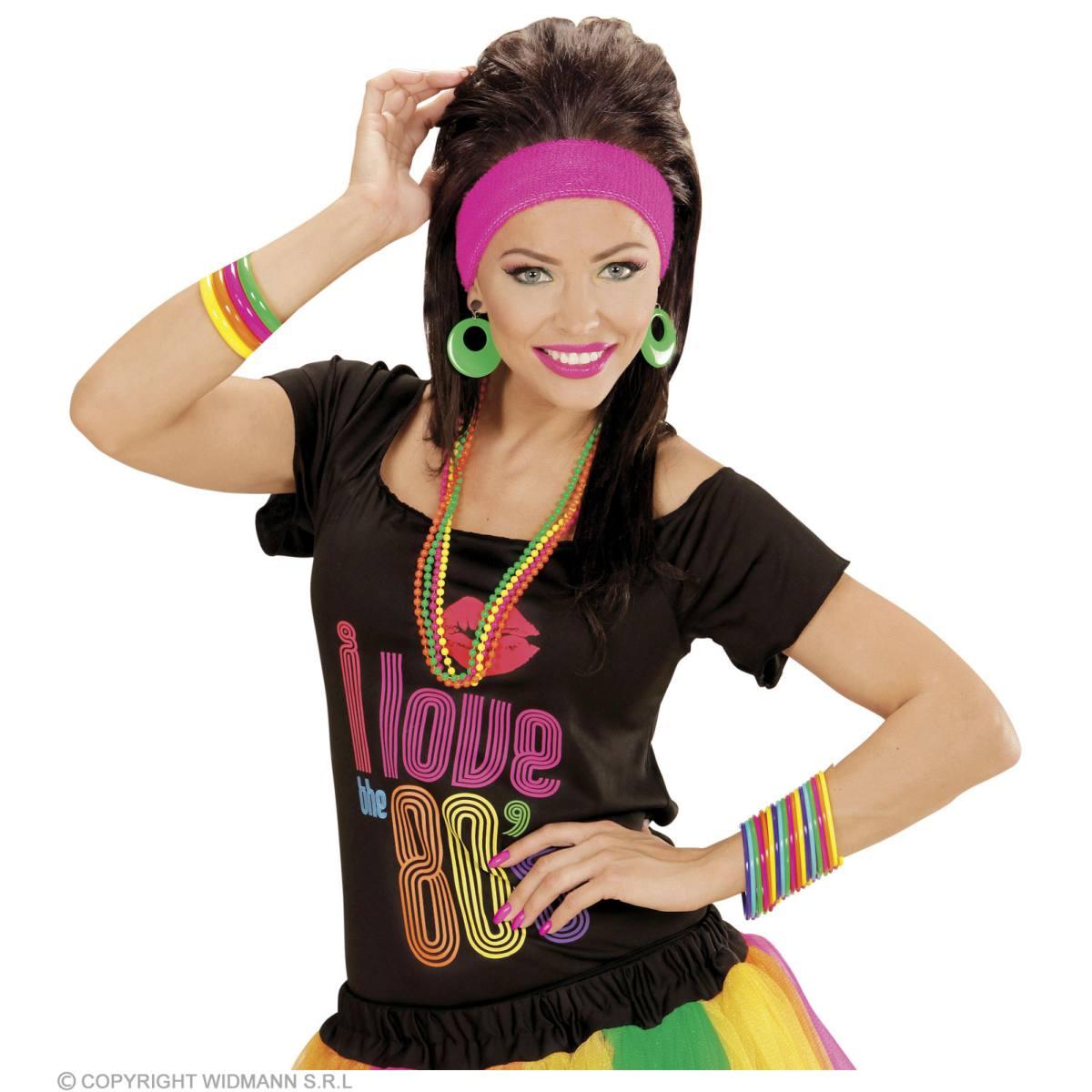 Collana Perline Fluorescenti 4 Colori Assorite |Widmann