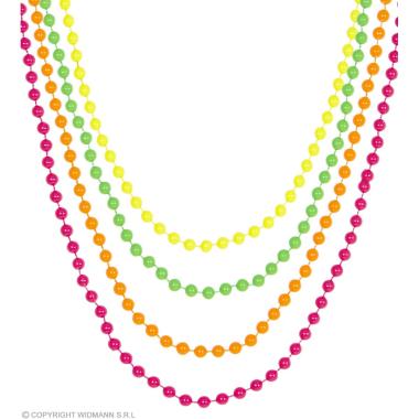 Collana Perline Fluorescenti 4 Colori Assorite |Widmann