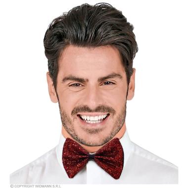 Papillon Rosso con Glitter |Widmann