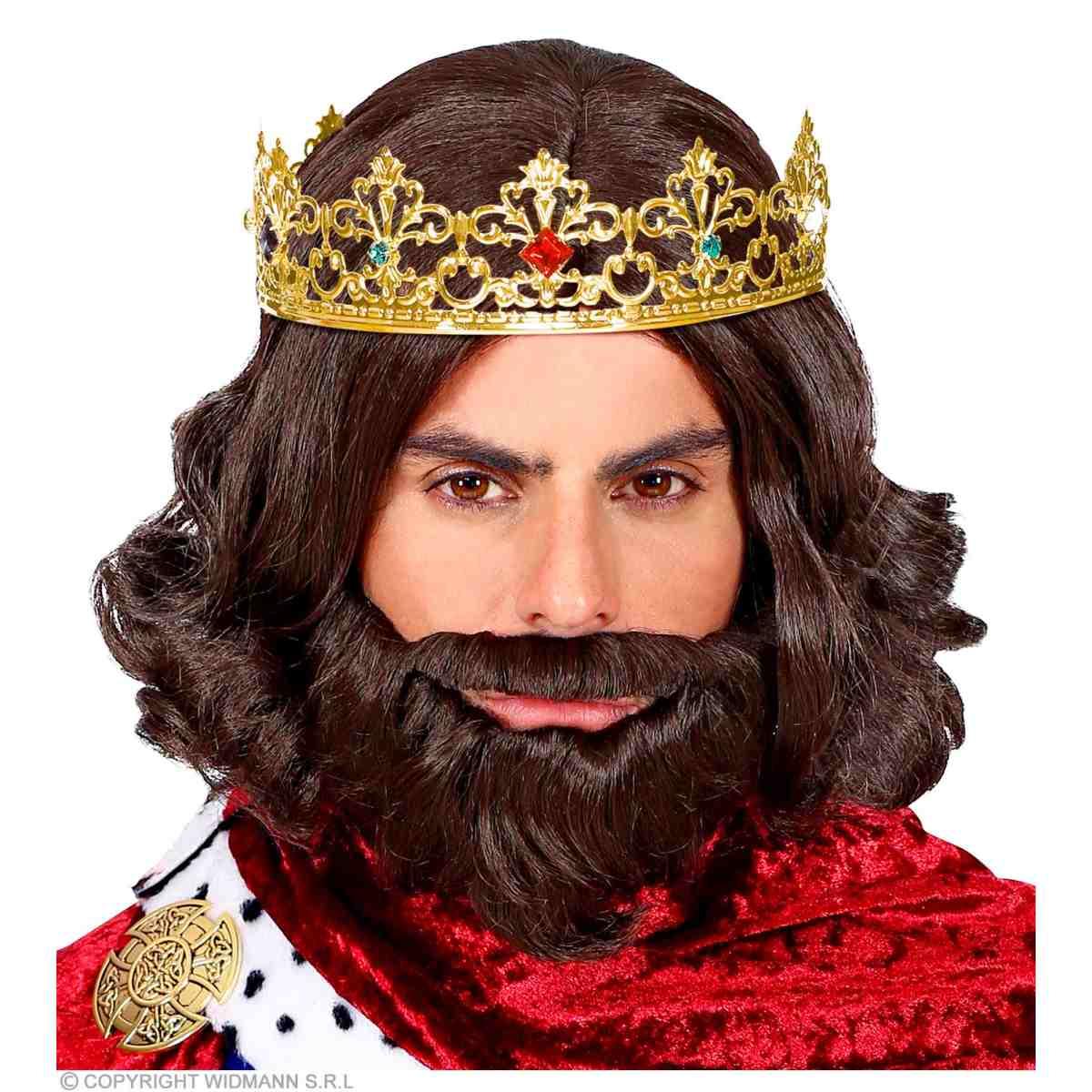 Corona Regina Metallo Oro con Gemme |Widmann