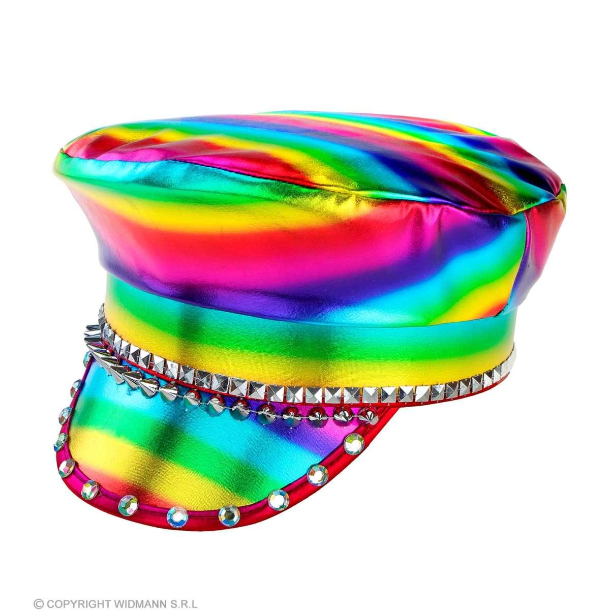 Cappello Multicolor con Visiera e Borchie |Widmann