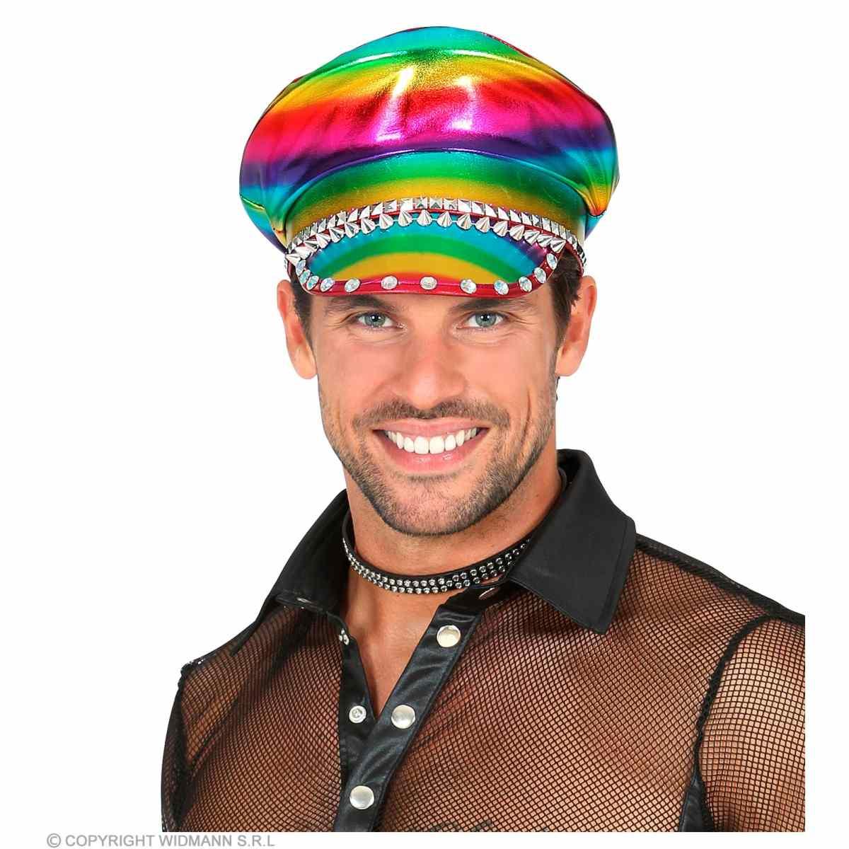 Cappello Multicolor con Visiera e Borchie |Widmann