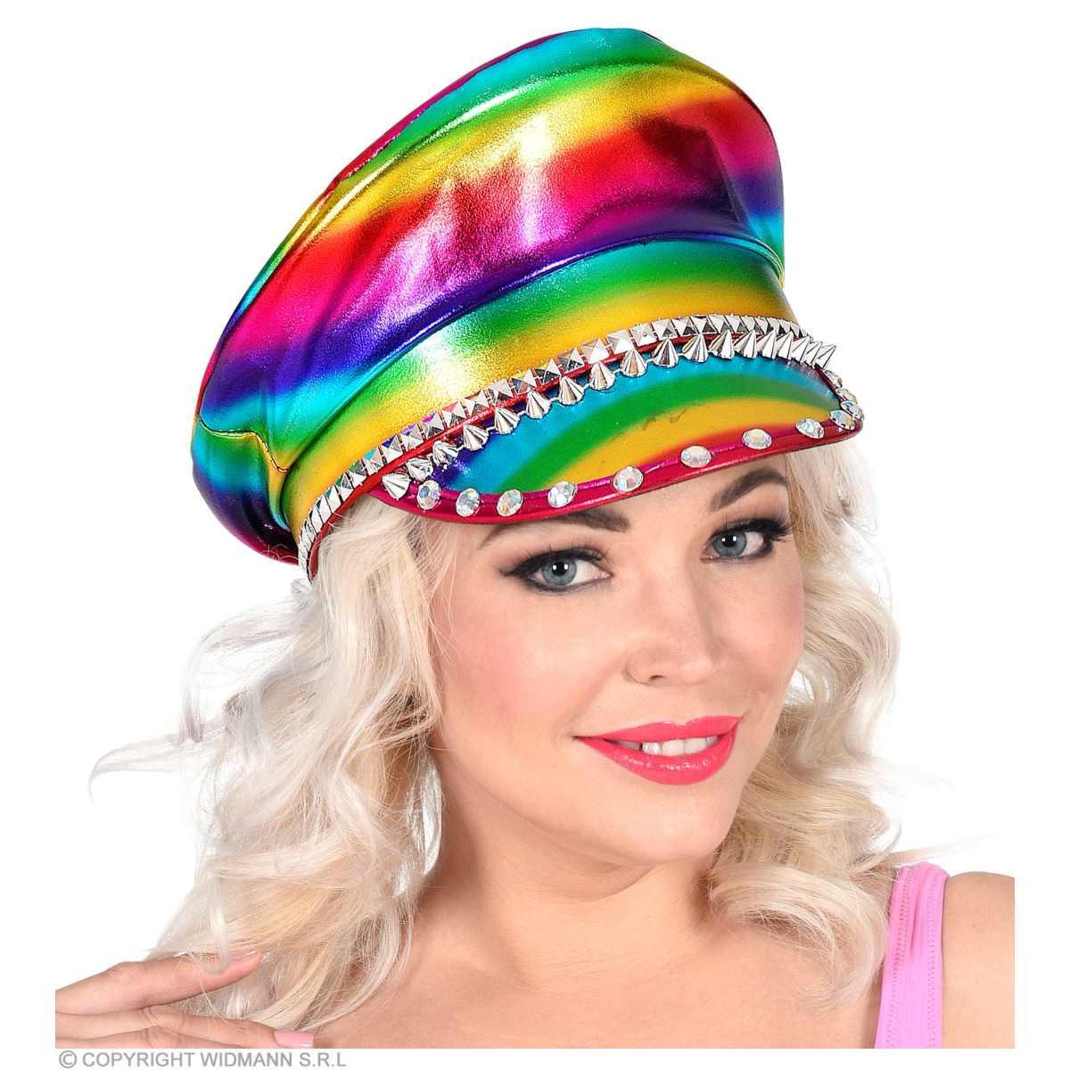 Cappello Multicolor con Visiera e Borchie |Widmann