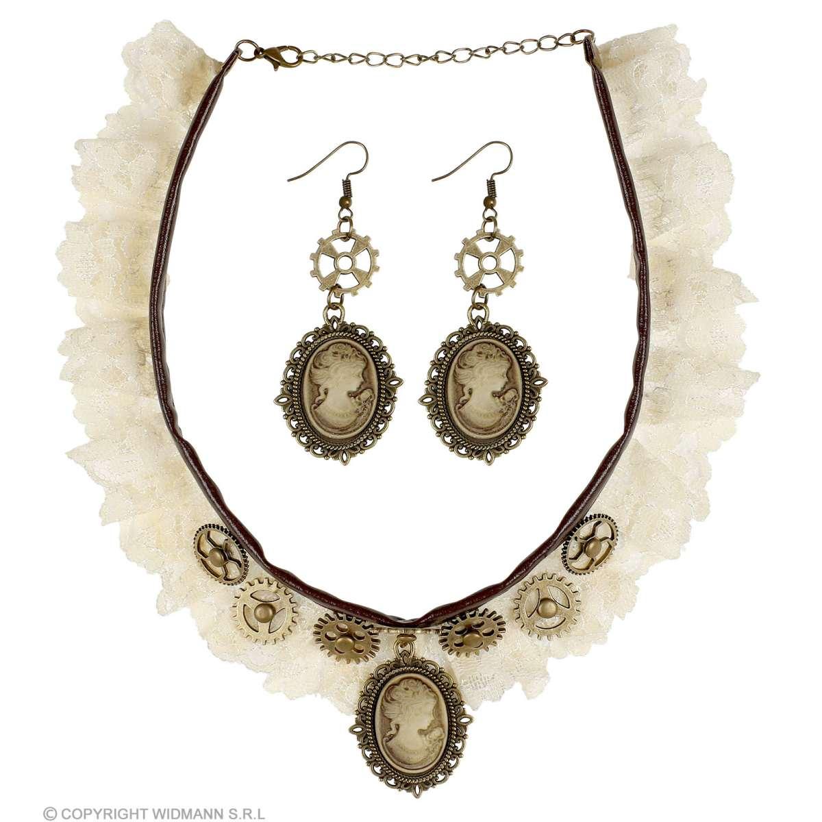 Collarino Steampunk con Orecchini |Widmann