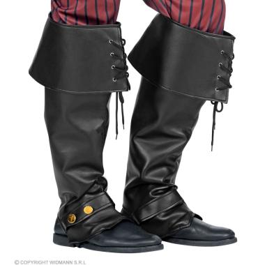 Copri Stivale Similpelle Nero con Stringhe Set pz.2 |Widmann
