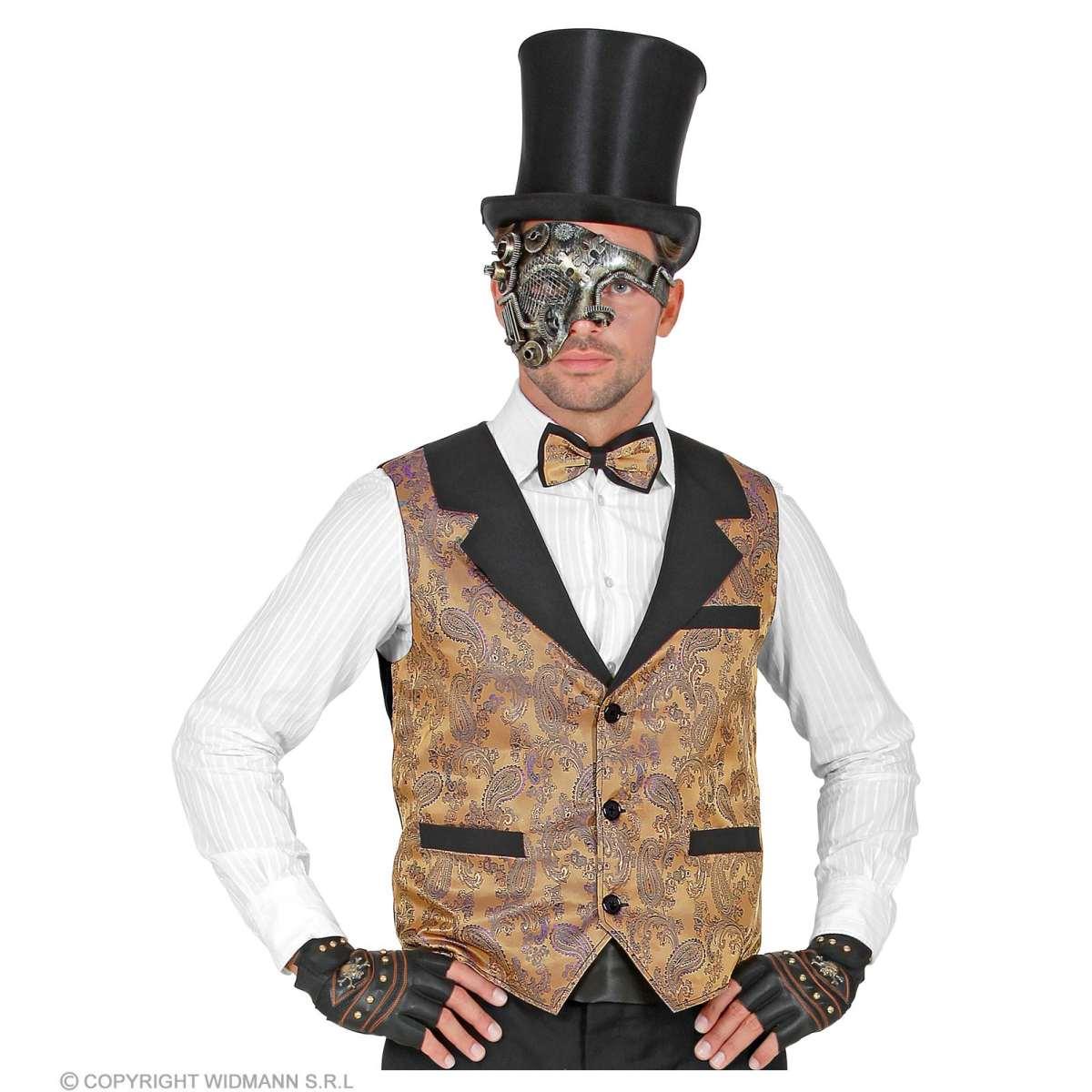 Costume Gilet Marrone Jacquard |Widmann