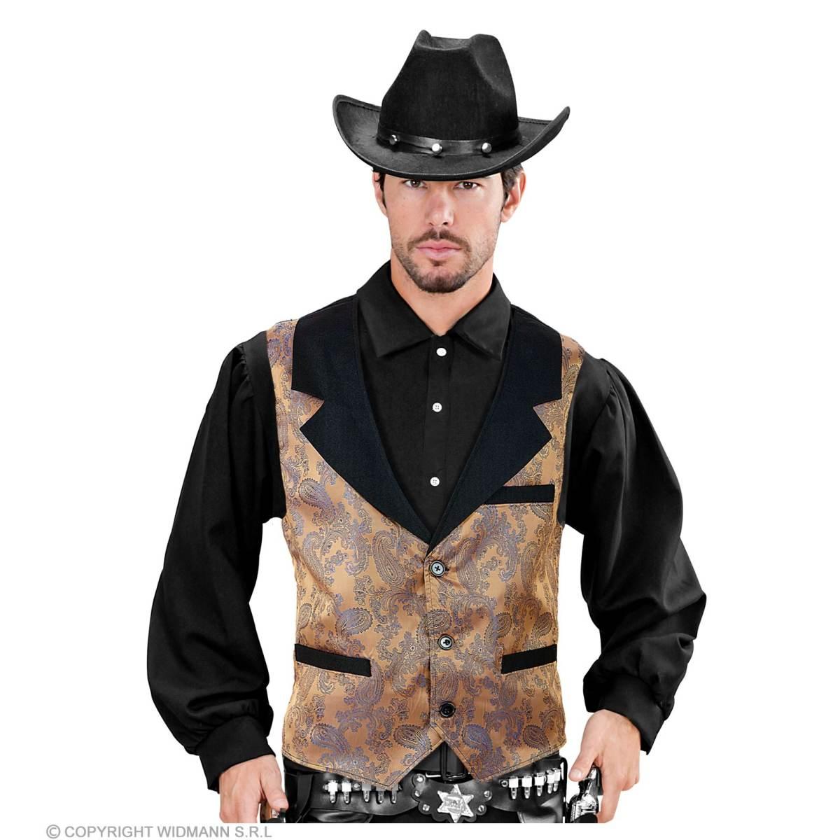 Costume Gilet Marrone Jacquard |Widmann