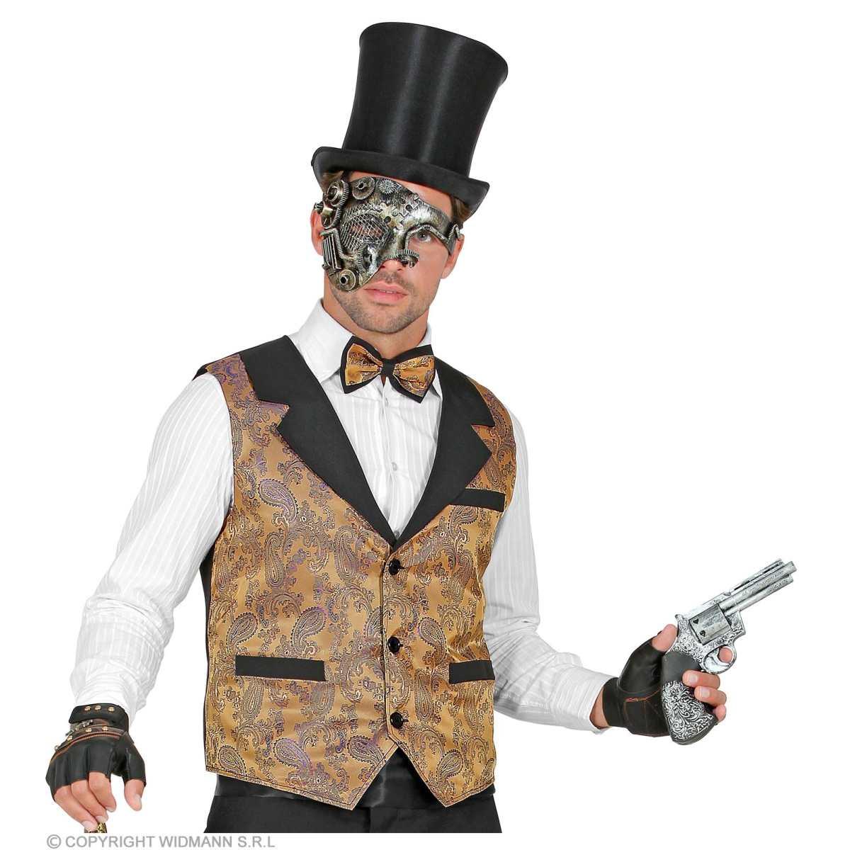 Costume Gilet Marrone Jacquard |Widmann