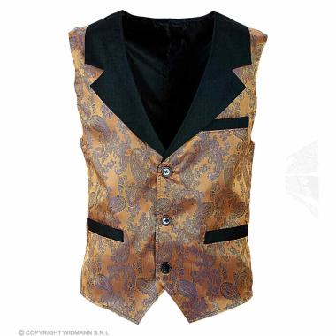 Costume Gilet Marrone Jacquard |Widmann