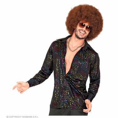 Camicia Nera Disco con Brillantini |Widmann