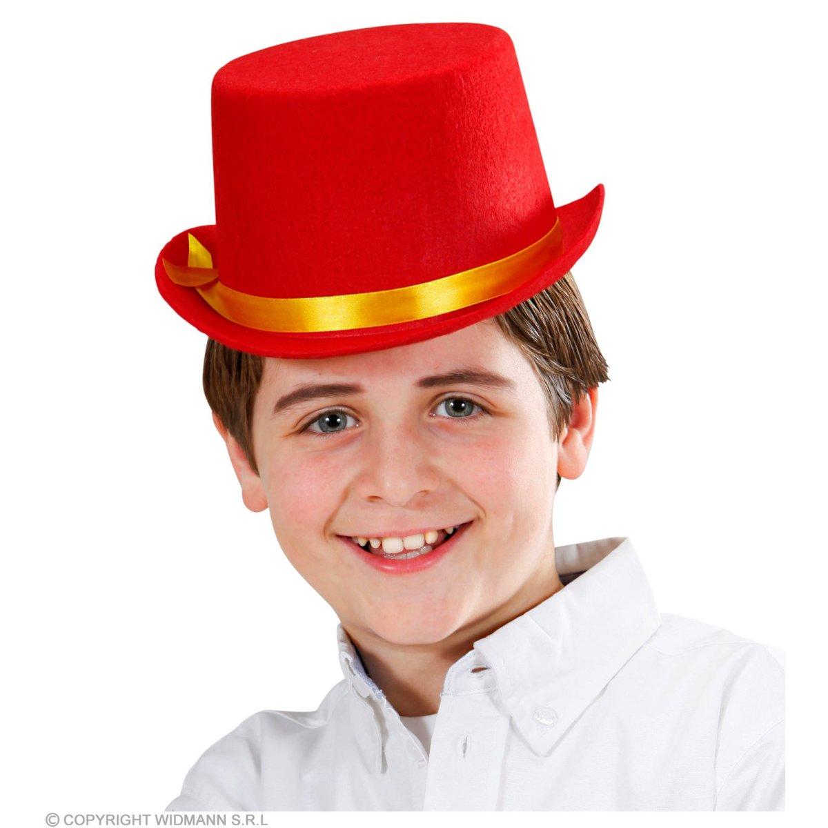 Cappello Cilindro Feltro Rosso |Widmann