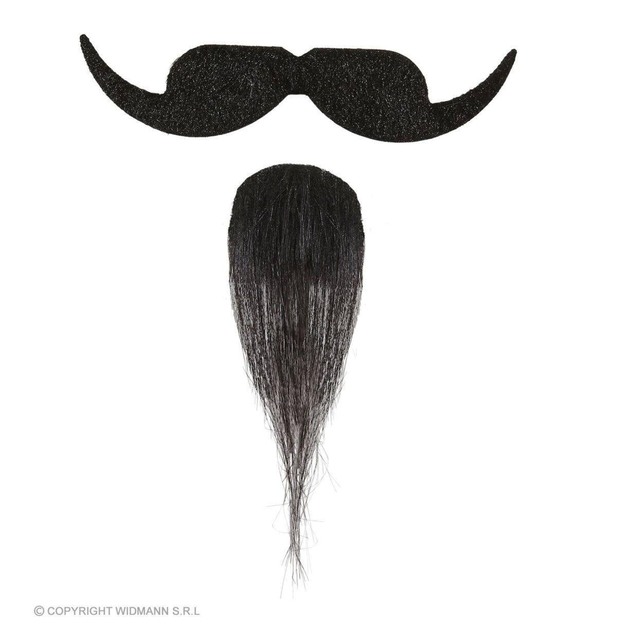 Baffi Moschettiere Neri con Pizzetto |Widmann