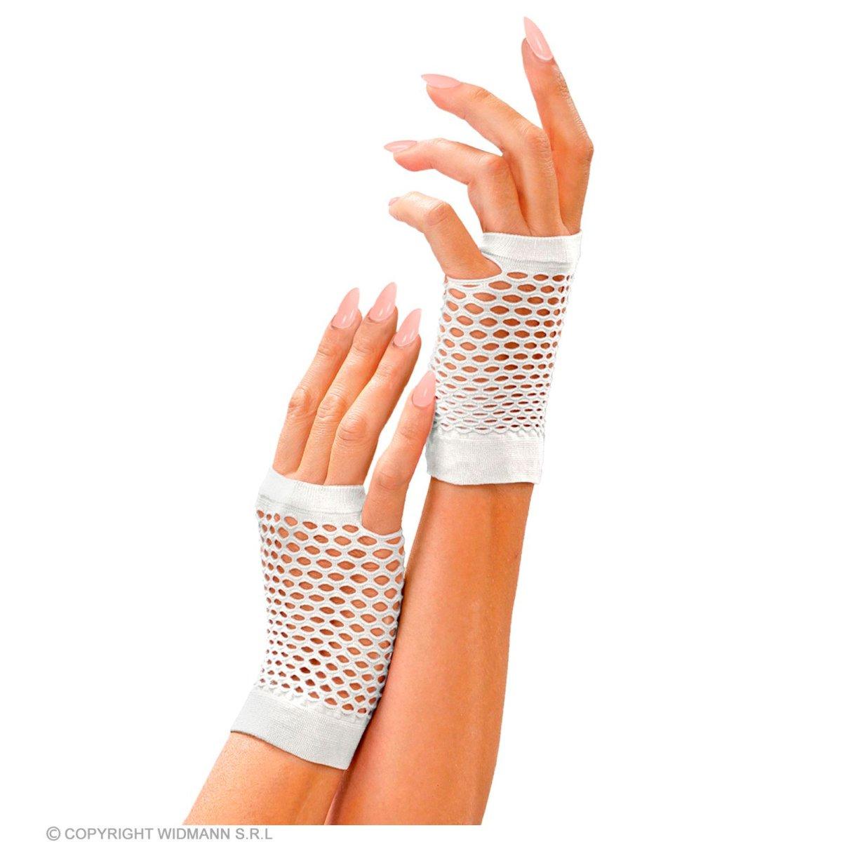 Guanti Corti Rete Bianchi cm.10 |Widmann
