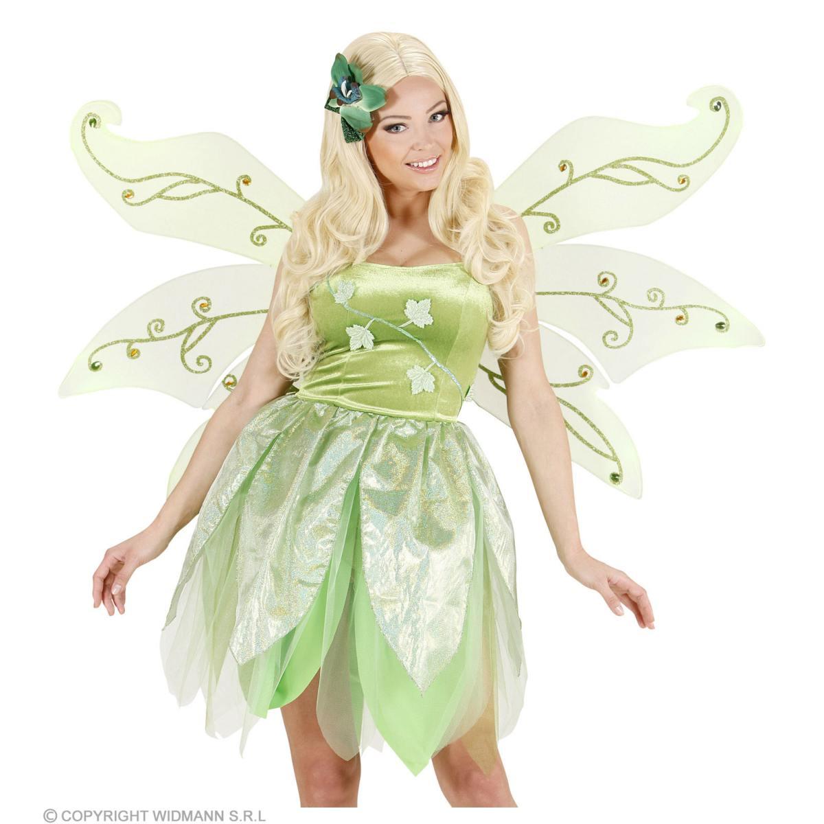 Ali Farfalla Verdi con Gemme cm.125x72 |Widmann