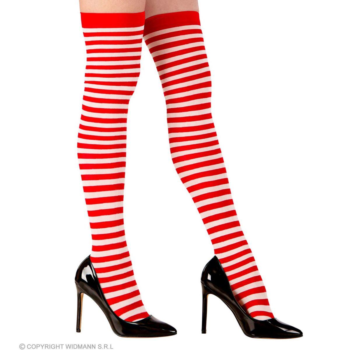 Collant Autoreggenti Righe Rosse e Bianche |Widmann