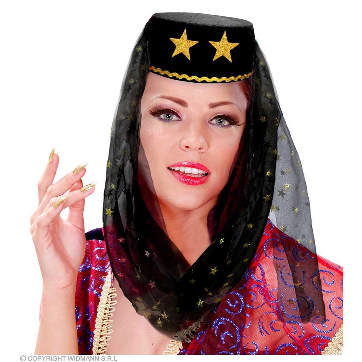 Cappello Odlisca Nero con Velo |Widmann