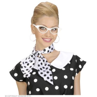 Foulard Raso Bianco Pois Neri |Widmann