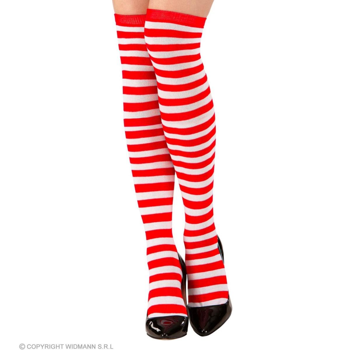 Collant Autoreggenti Righe Rosse e Bianche |Widmann