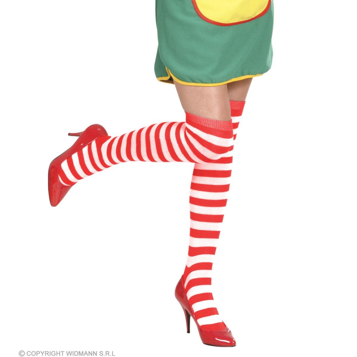 Collant Autoreggenti Righe Rosse e Bianche |Widmann