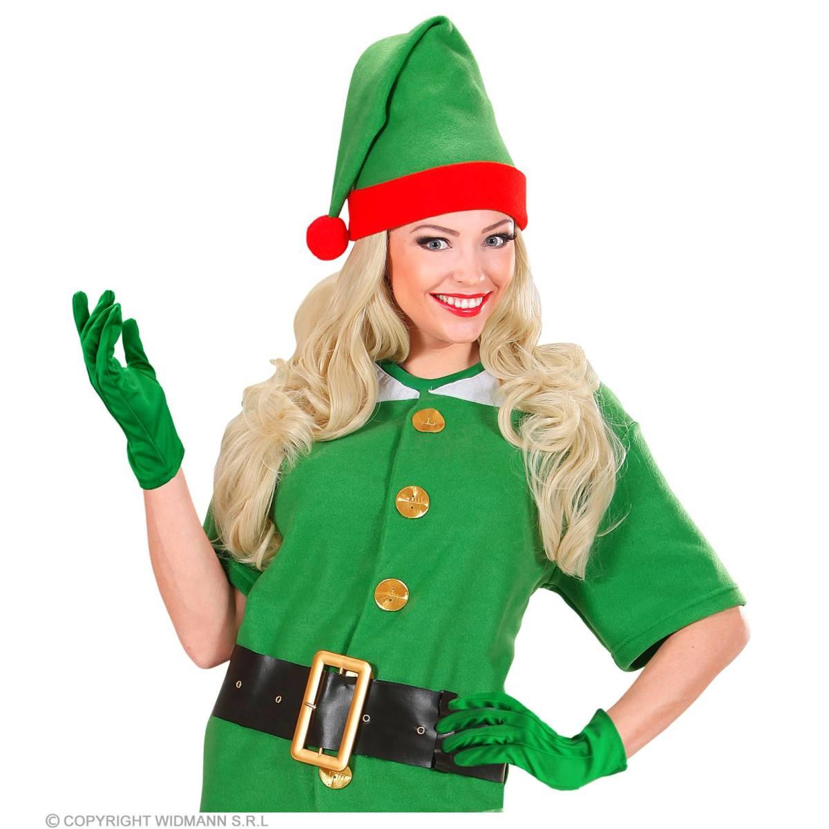 Guanti Corti Cotone Verdi cm.22 |Widmann