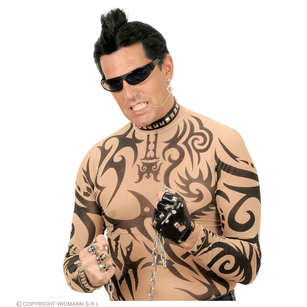 Anello Metallo Punk con Orecchino |Widmann