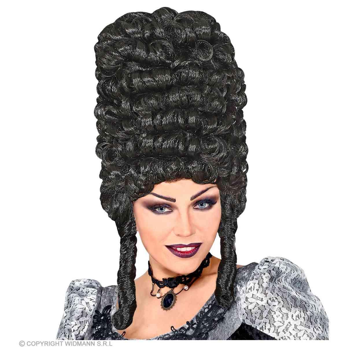 Parrucca Dama Gotica Nera con Boccoli |Widmann