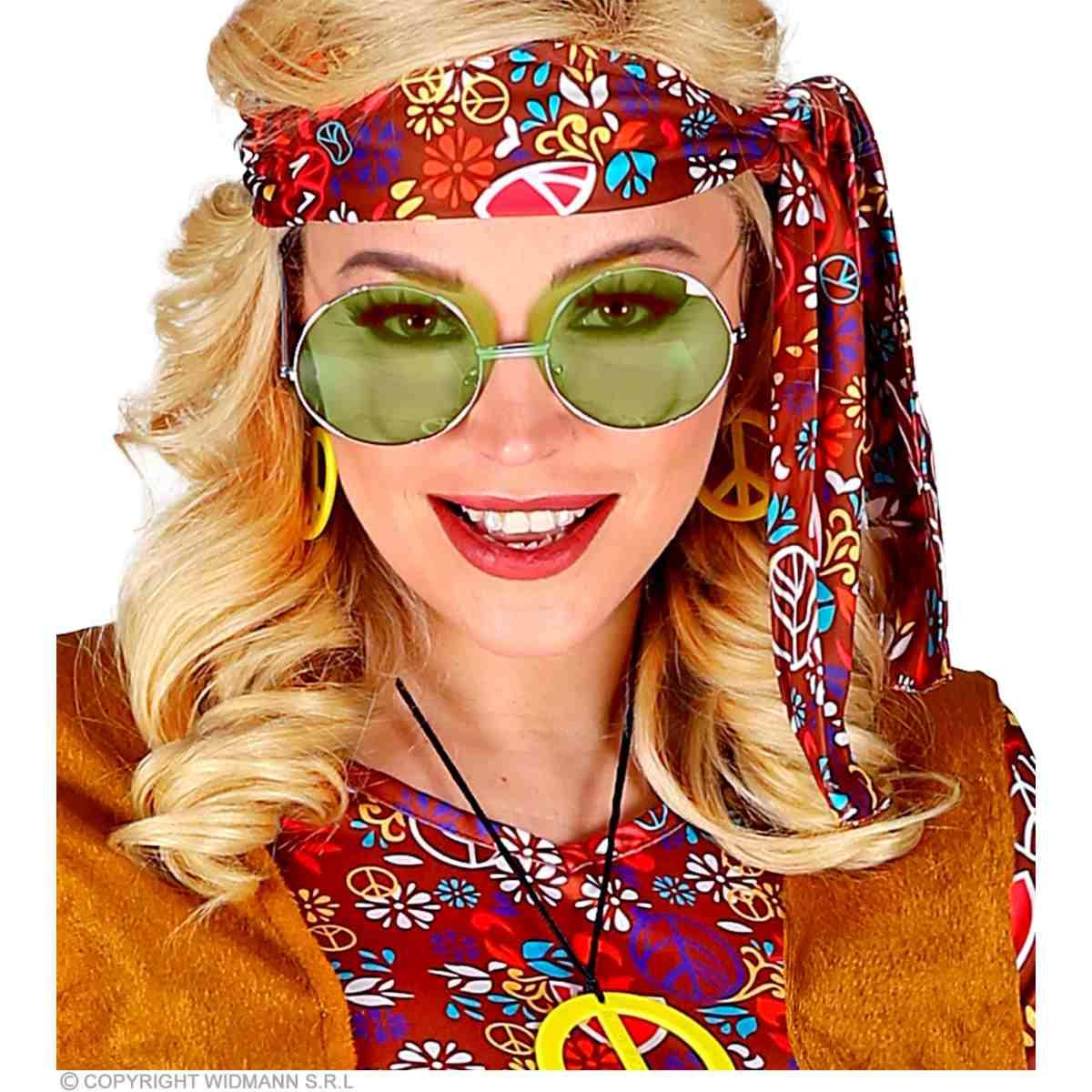 Occhiali Tondi con Lenti Verdi |Widmann