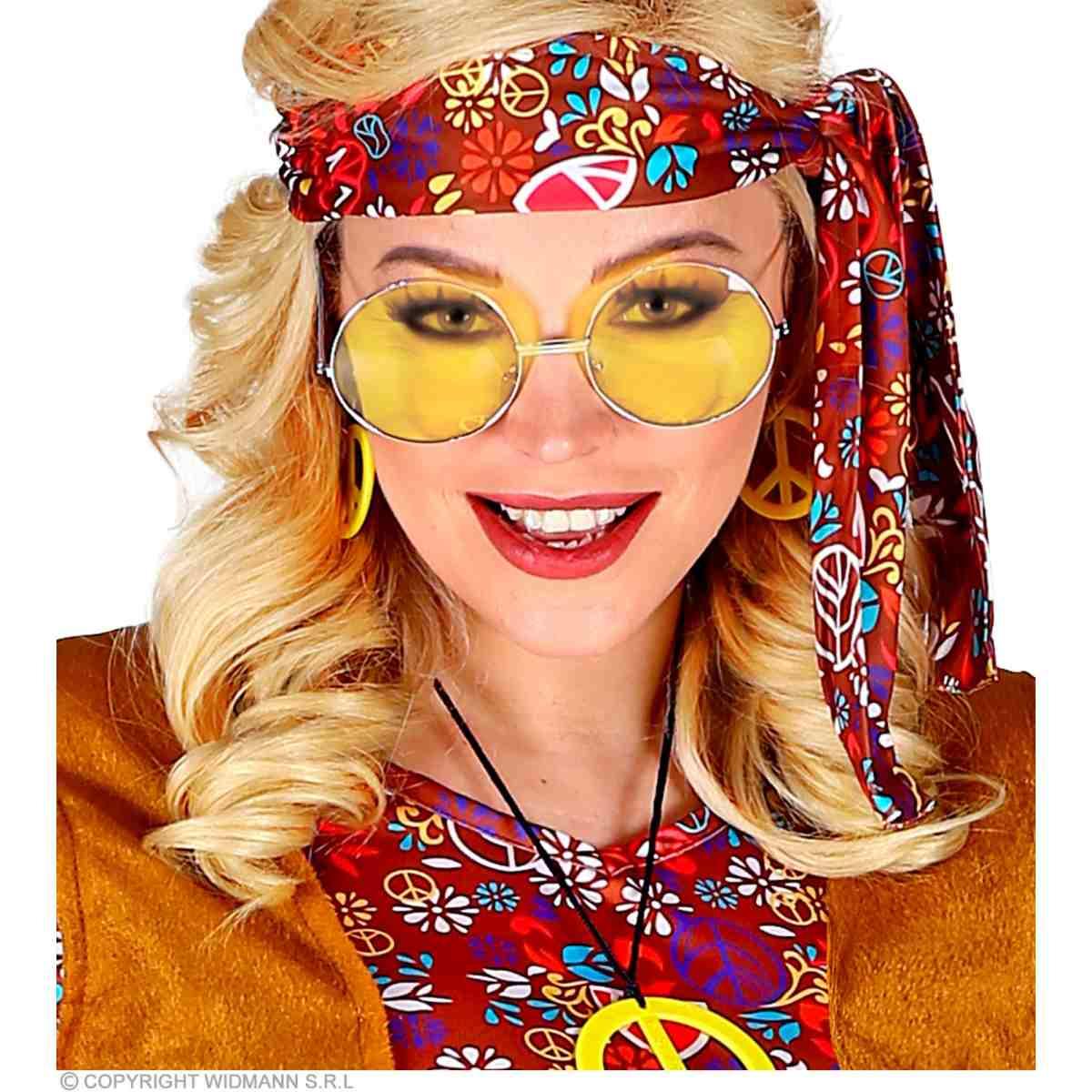 Occhiali Tondi con Lenti Gialle |Widmann