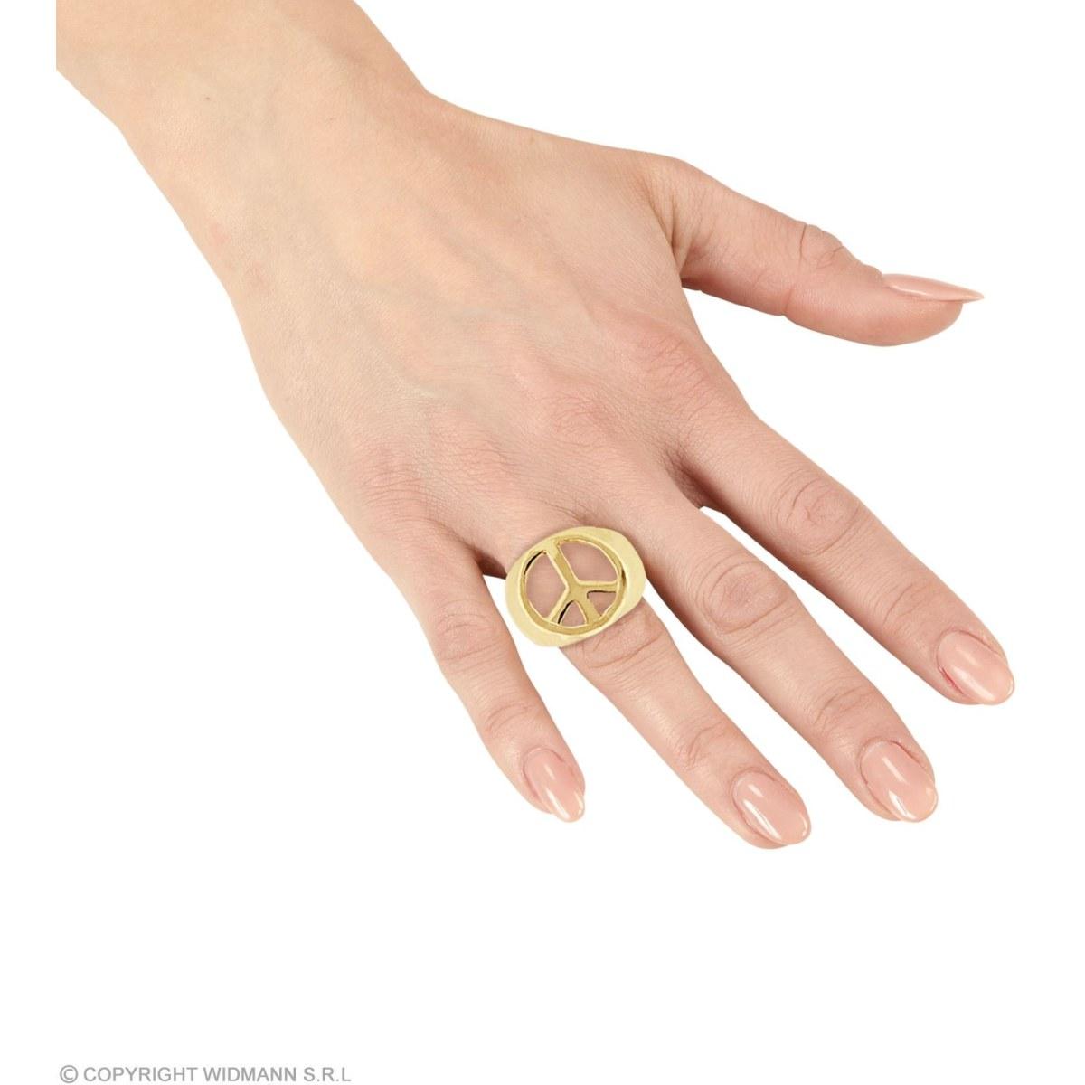 Anello Metallo Oro Peace Love |Widmann