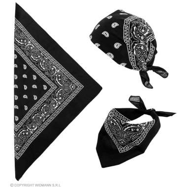 Bandana Foulard Cowboy Nera cm.55x55 |Widmann