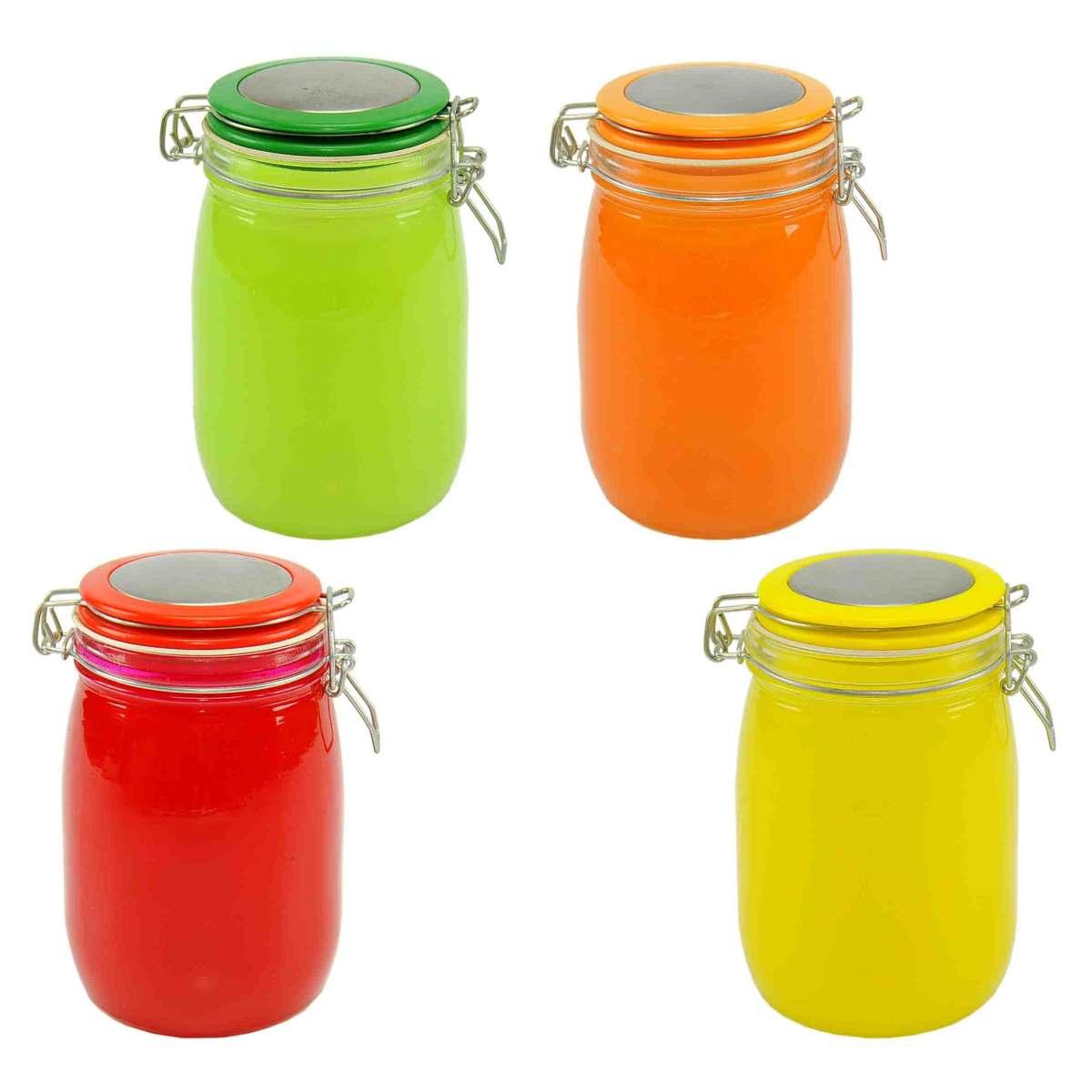 Barattolo Vetro Color Ermetico cm.17 4 Colori | M2 Store