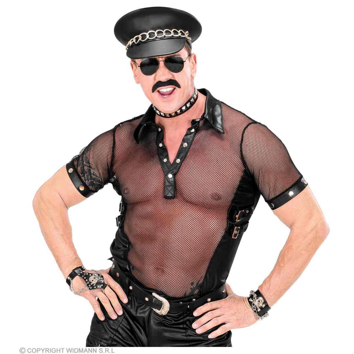 Costume Maglia Rete con Collo e Fibbie |Widmann