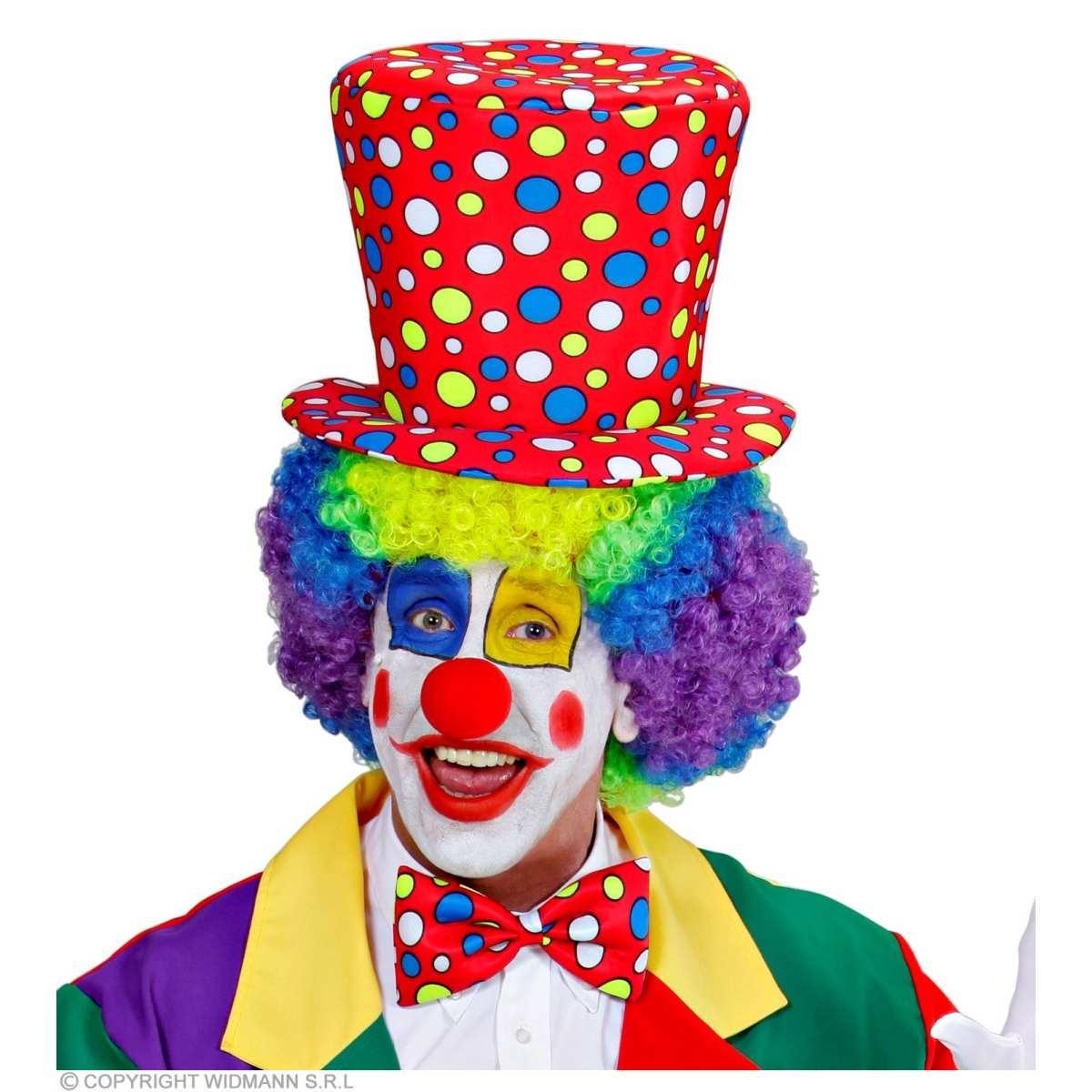 Cappello Clown Rosso Pois con Paipillon |Widmann