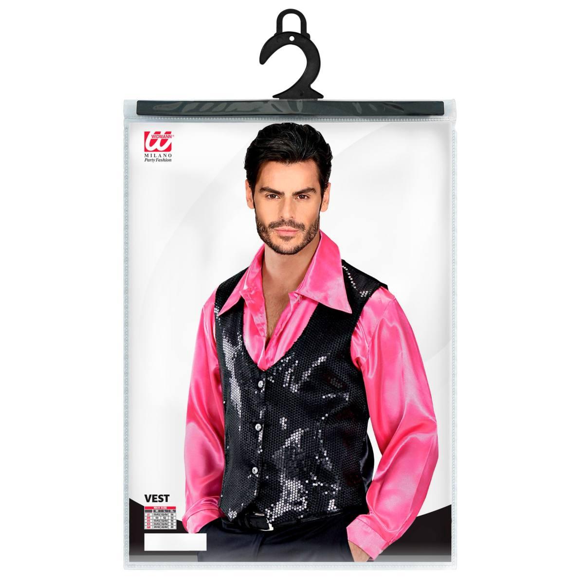 Costume Gilet Nero con Paillettes |Widmann