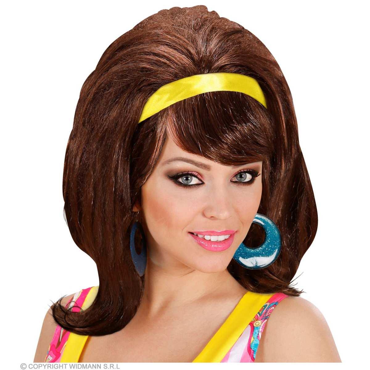 Parrucca Castana Anni '50 con Fascia |Widmann