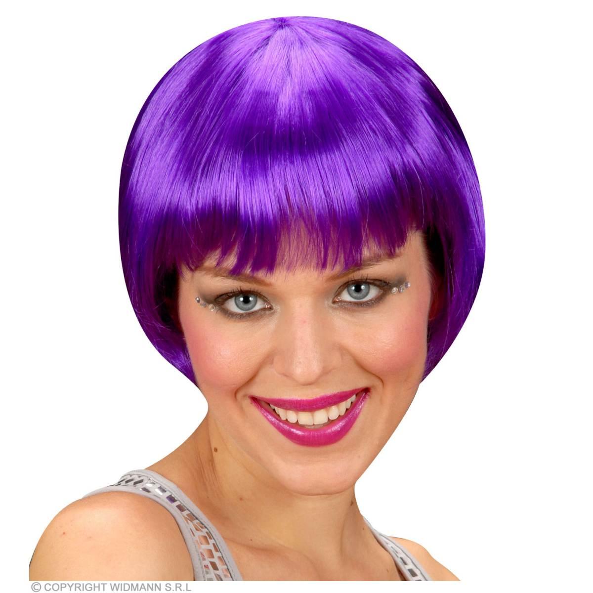 Parrucca Caschetto Viola con Frangia |Widmann