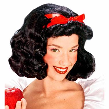 Parrucca Nera Biancaneve con Fiocco |Widmann