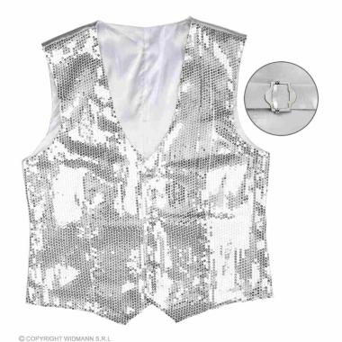 Costume Gilet Argento con Paillettes |Widmann