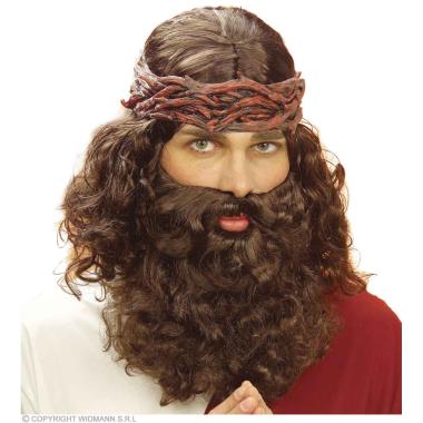 Parrucca Castana Profeta con Barba |Widmann