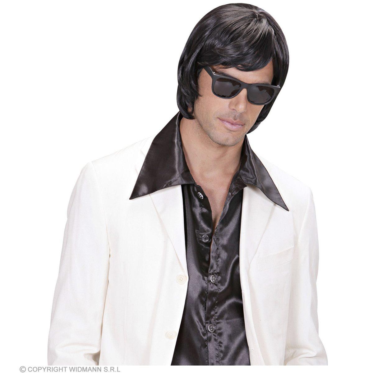 Parrucca Caschetto Adam Nera con Frangia |Widmann