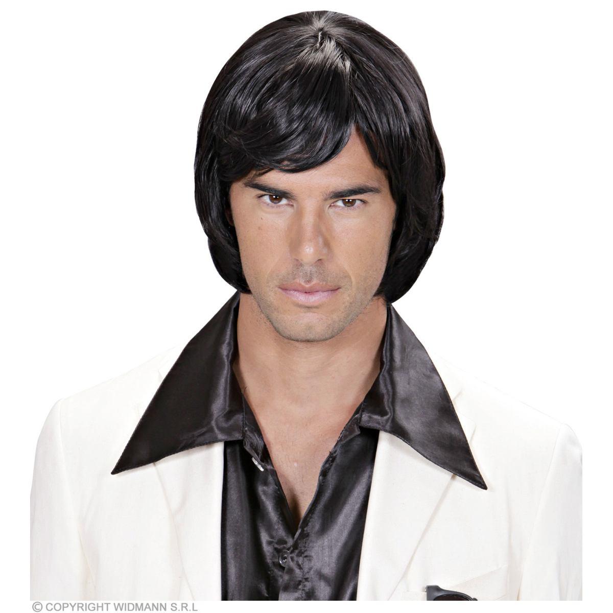 Parrucca Caschetto Adam Nera con Frangia |Widmann