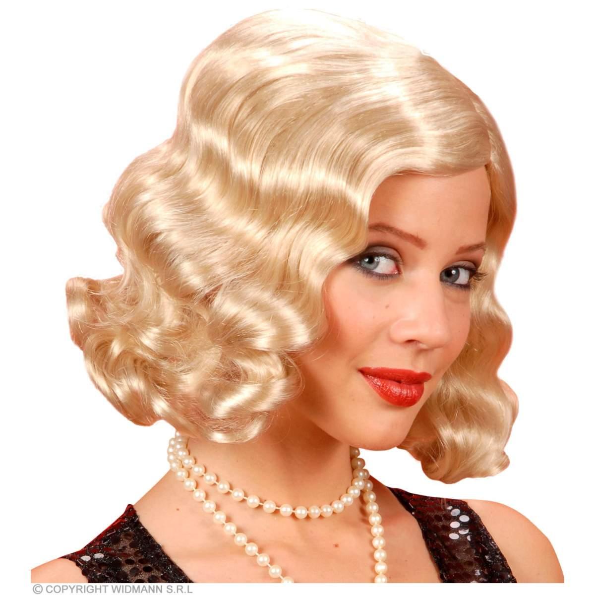 Parrucca Anni '20 Caschetto Biondo Riccio |Widmann