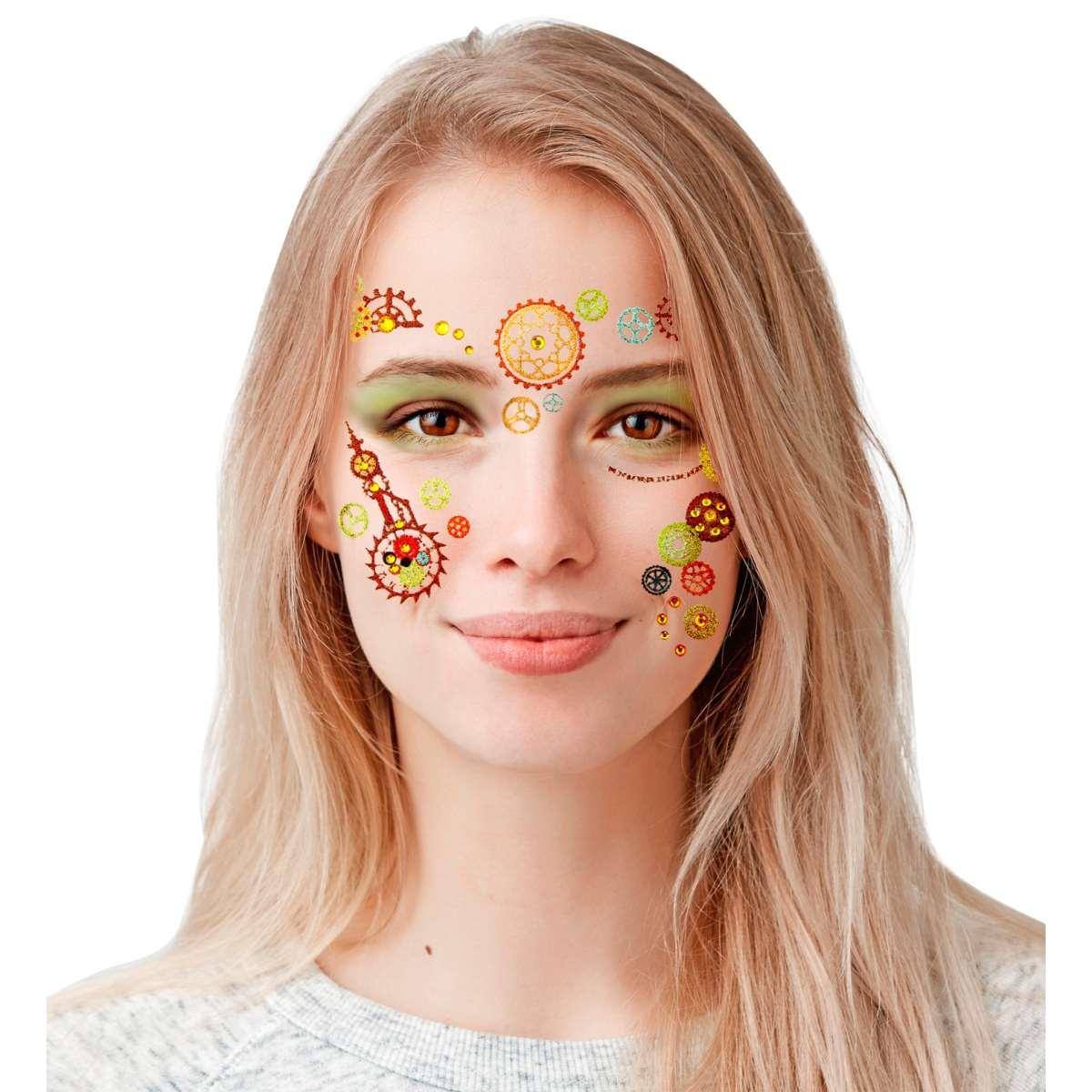 Trucco Decorazioni Adesive Viso Steampunk |Widmann
