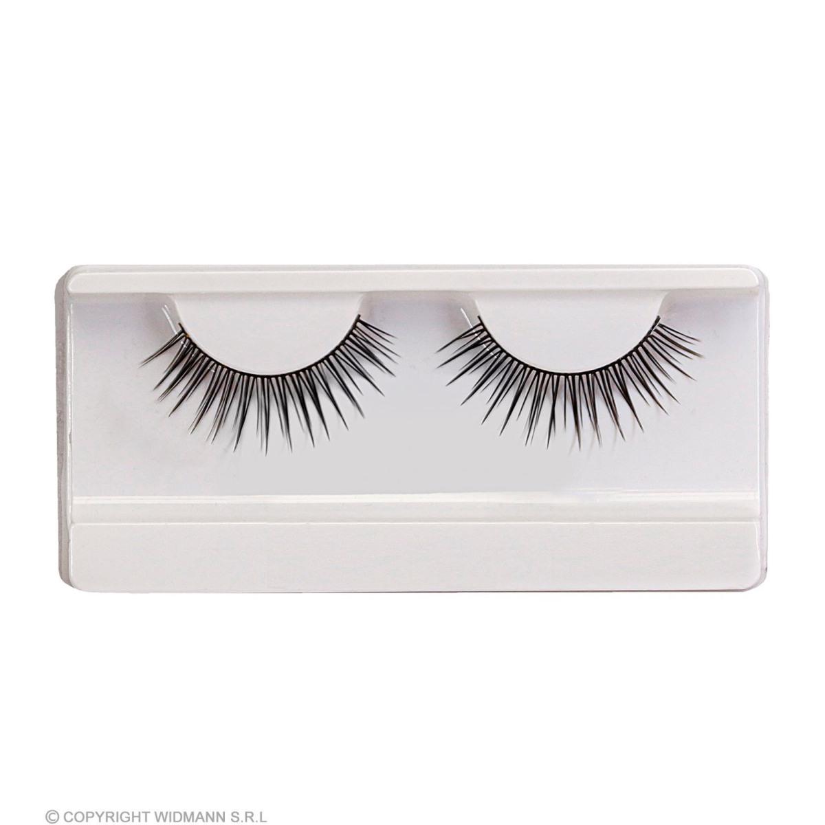 Trucco Ciglia Nere Appuntite con Colla |Widmann