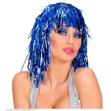 Parrucca Lamé Blu |Widmann
